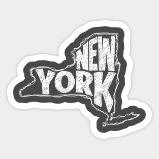 New York (White Graphic) Sticker